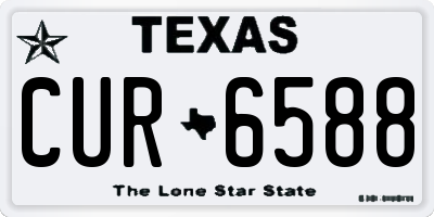 TX license plate CUR6588