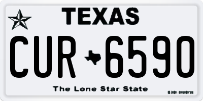 TX license plate CUR6590