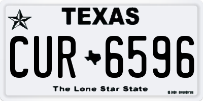 TX license plate CUR6596