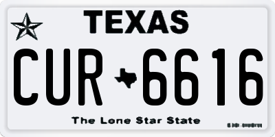 TX license plate CUR6616