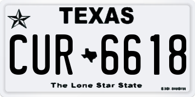 TX license plate CUR6618