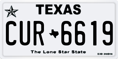 TX license plate CUR6619