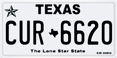 TX license plate CUR6620