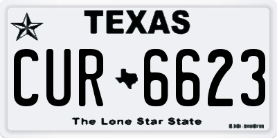 TX license plate CUR6623