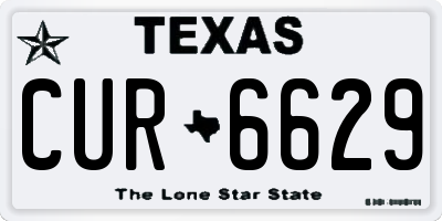 TX license plate CUR6629