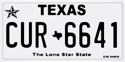 TX license plate CUR6641