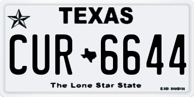TX license plate CUR6644