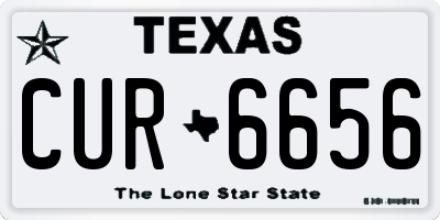 TX license plate CUR6656