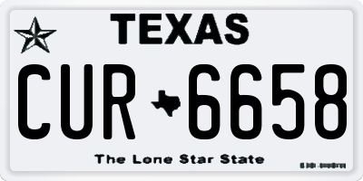 TX license plate CUR6658