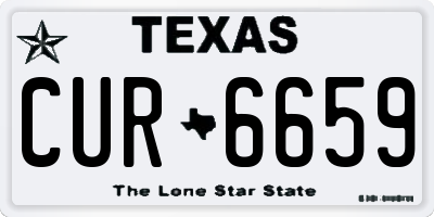 TX license plate CUR6659