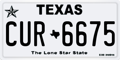 TX license plate CUR6675