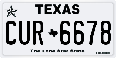 TX license plate CUR6678