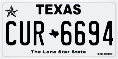 TX license plate CUR6694