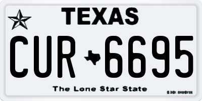 TX license plate CUR6695