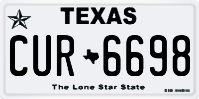 TX license plate CUR6698