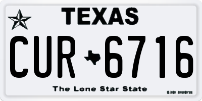 TX license plate CUR6716