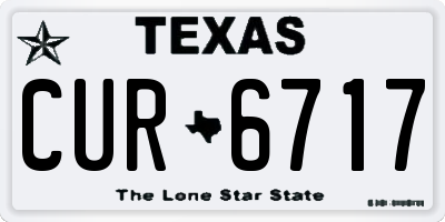 TX license plate CUR6717