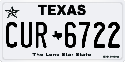 TX license plate CUR6722