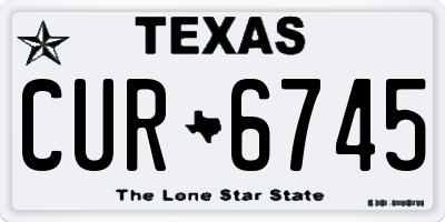 TX license plate CUR6745