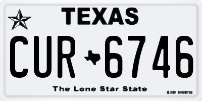 TX license plate CUR6746