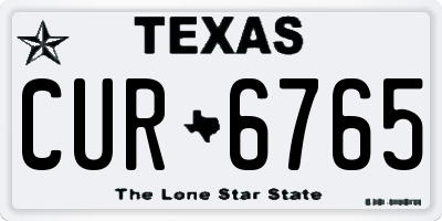 TX license plate CUR6765