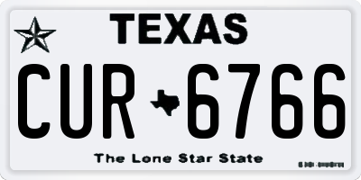 TX license plate CUR6766