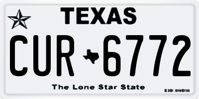 TX license plate CUR6772