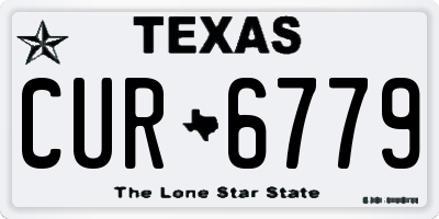 TX license plate CUR6779