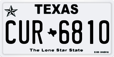 TX license plate CUR6810