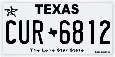 TX license plate CUR6812