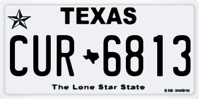 TX license plate CUR6813