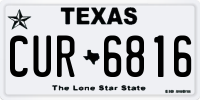 TX license plate CUR6816