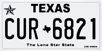 TX license plate CUR6821