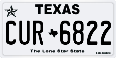 TX license plate CUR6822