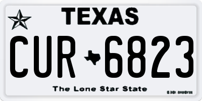 TX license plate CUR6823