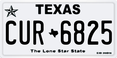 TX license plate CUR6825