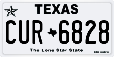 TX license plate CUR6828