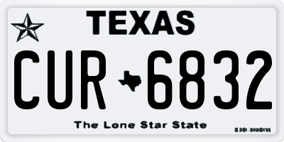TX license plate CUR6832