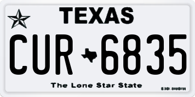 TX license plate CUR6835