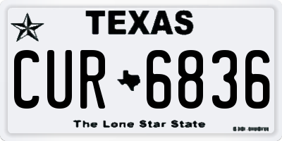 TX license plate CUR6836