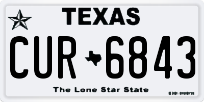 TX license plate CUR6843