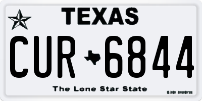 TX license plate CUR6844