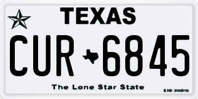 TX license plate CUR6845