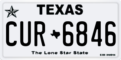 TX license plate CUR6846