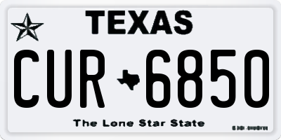 TX license plate CUR6850
