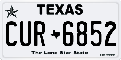 TX license plate CUR6852