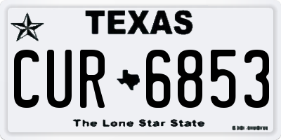 TX license plate CUR6853