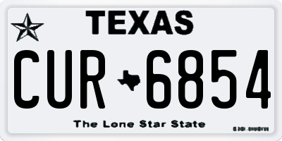 TX license plate CUR6854