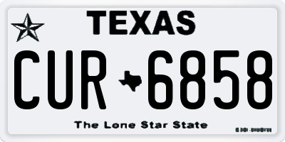 TX license plate CUR6858