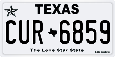 TX license plate CUR6859